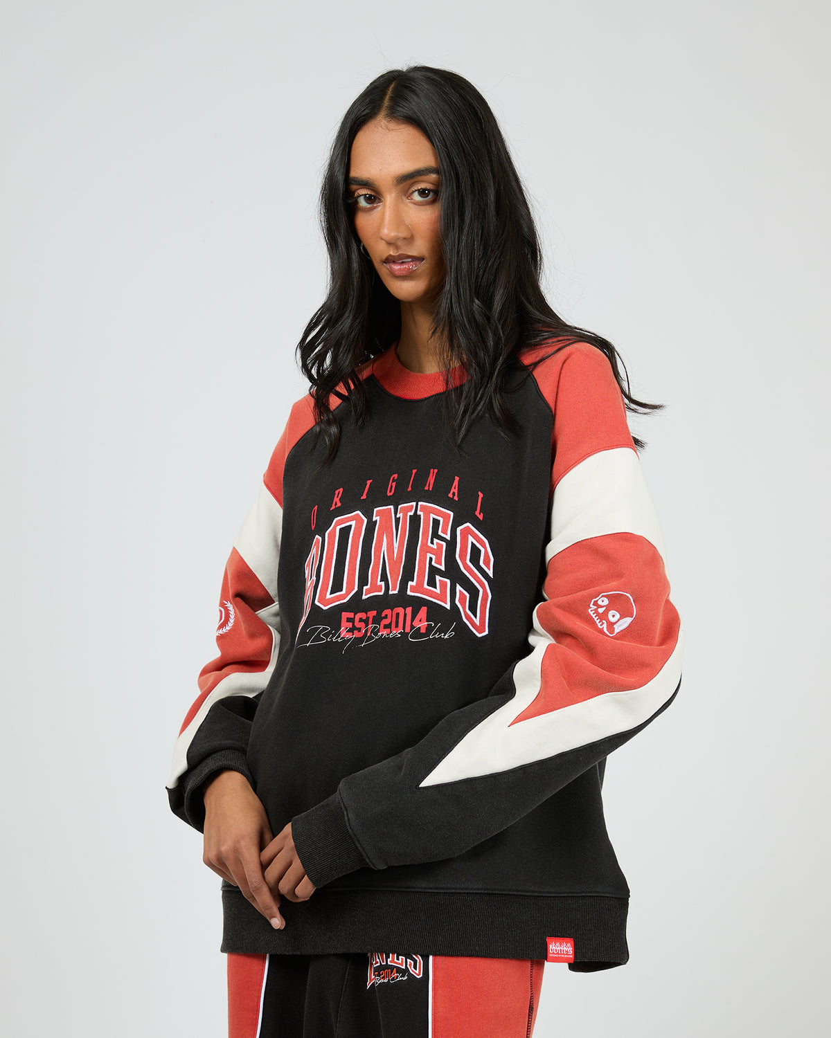 False Start Crew Washed Black Red