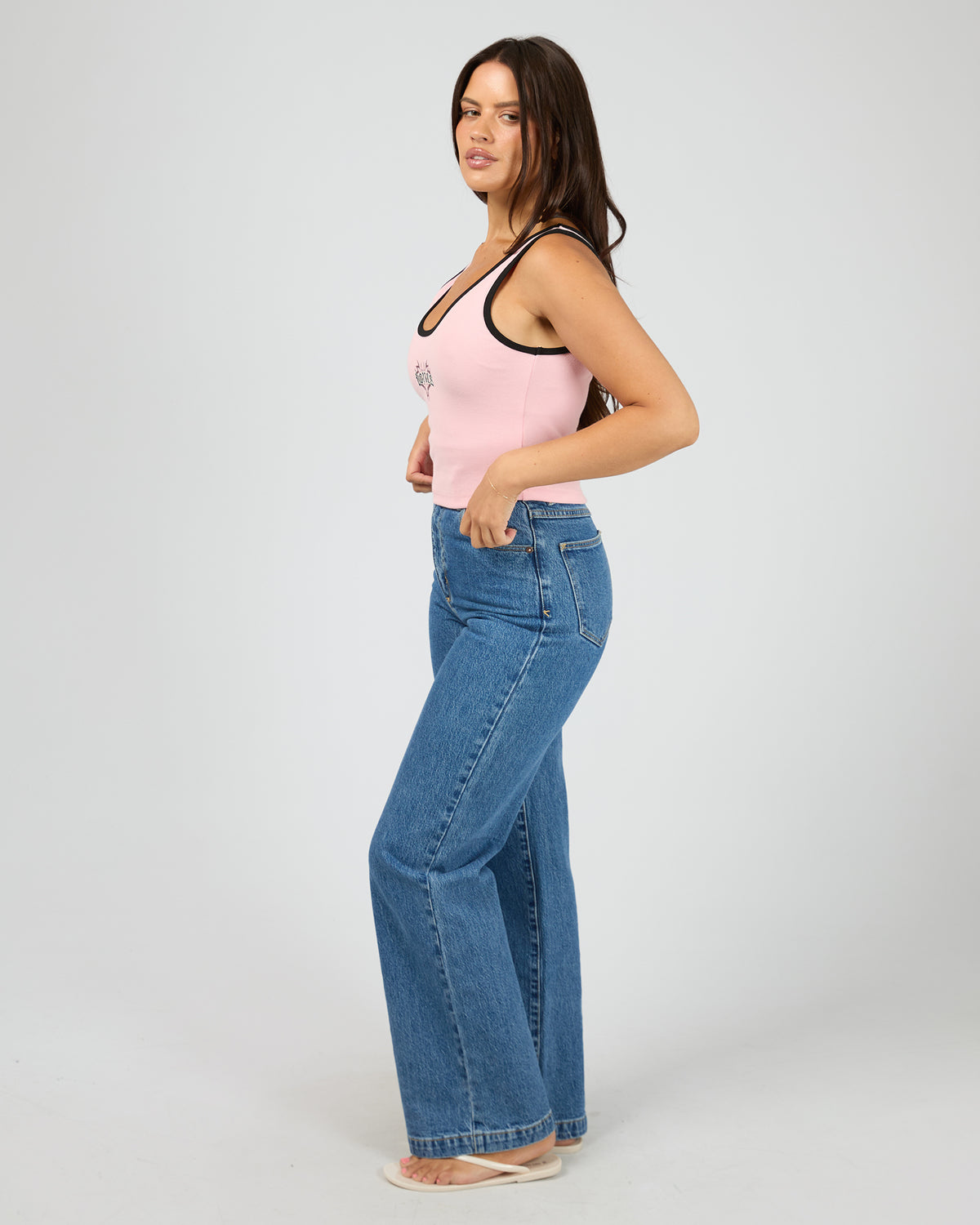 Cyber Low Crop Washed Pink