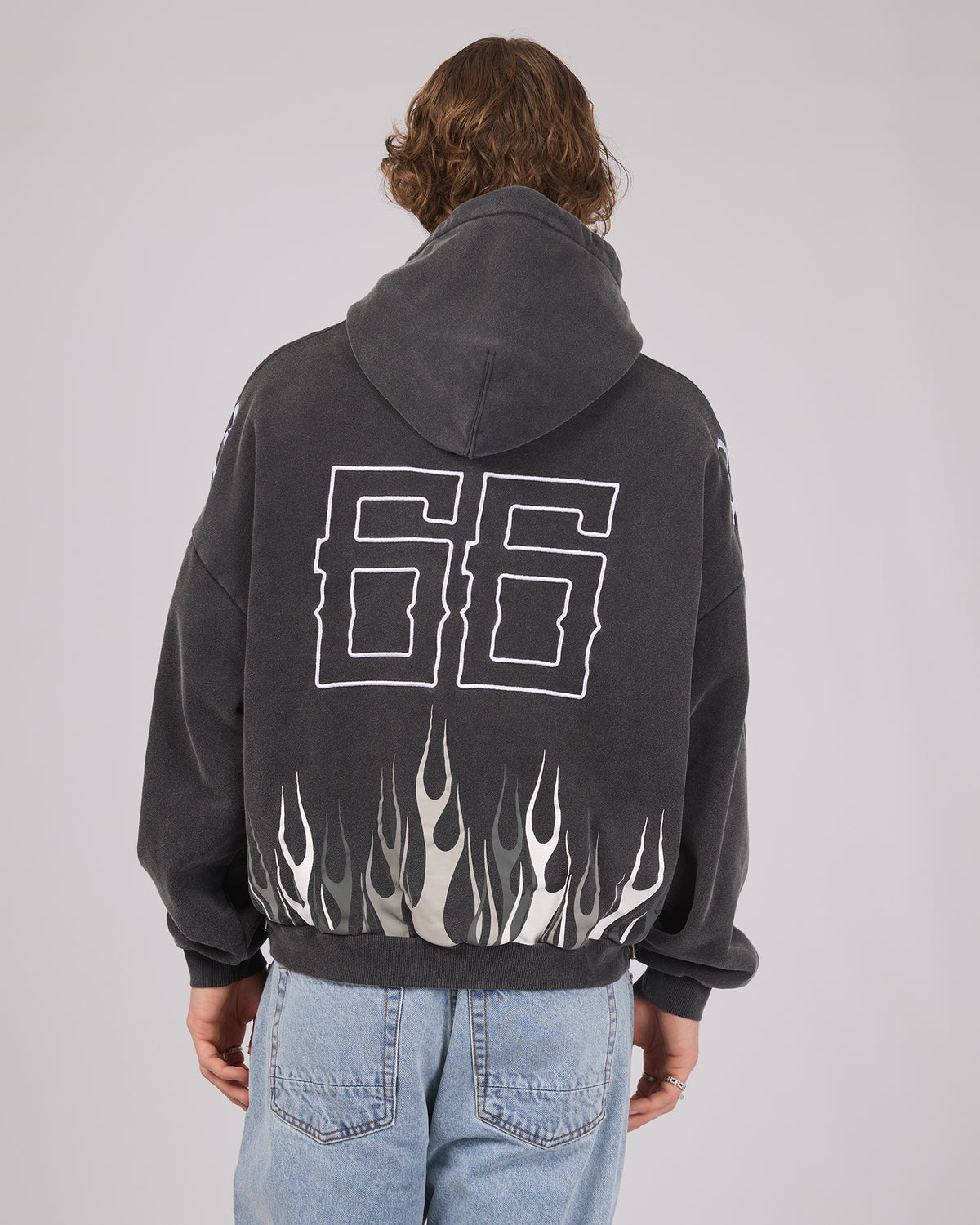 Bones Club Hoodie Washed Black