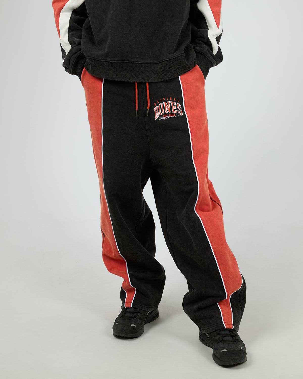 False Start Trackpants Washed Black