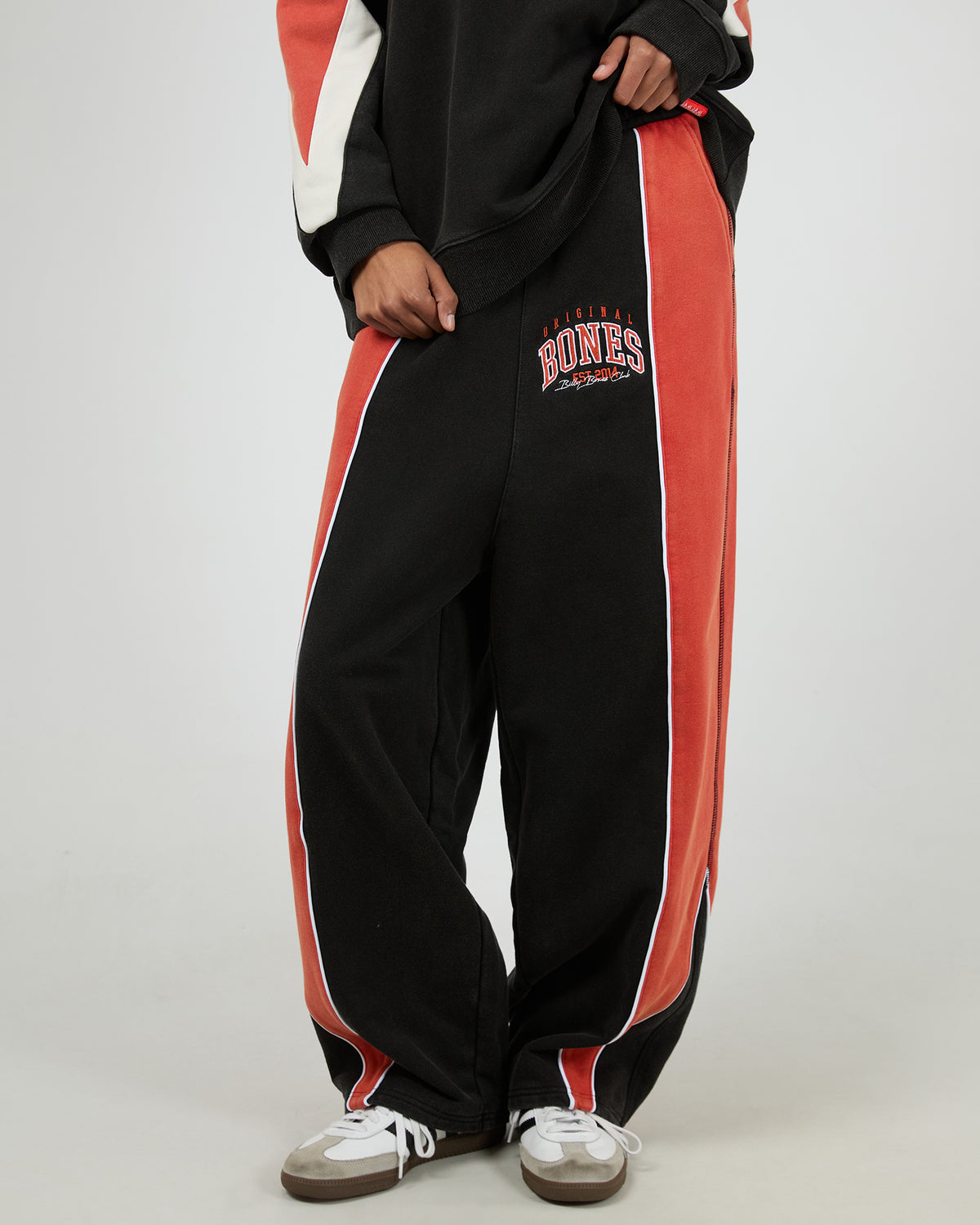 False Start Trackpants Washed Black