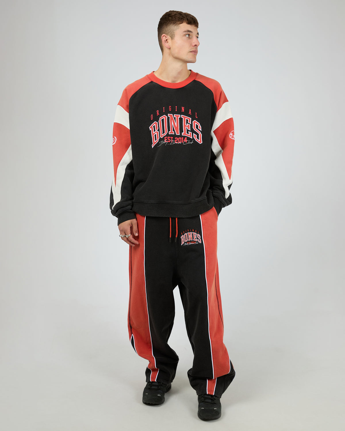 False Start Trackpants Washed Black