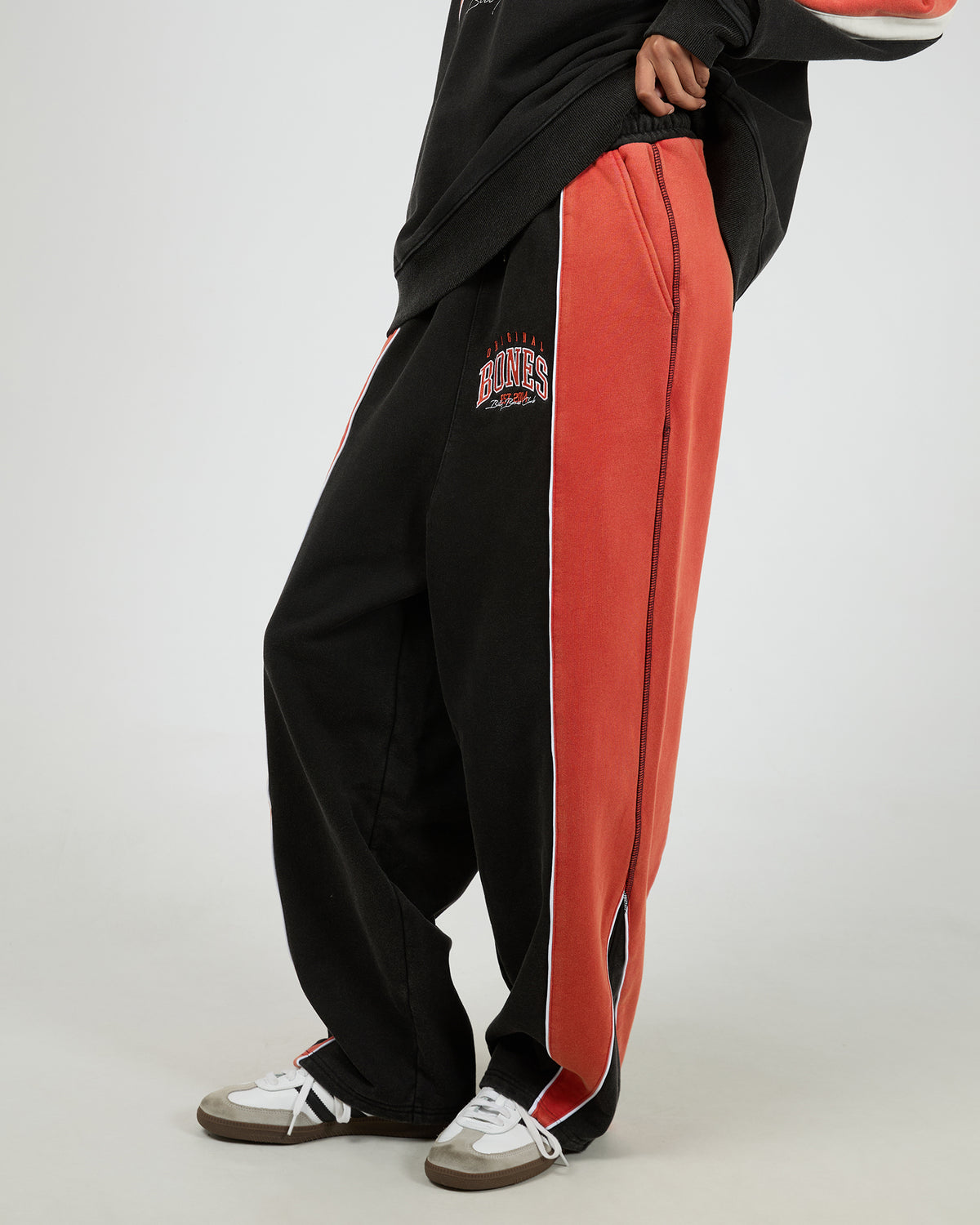 False Start Trackpants Washed Black