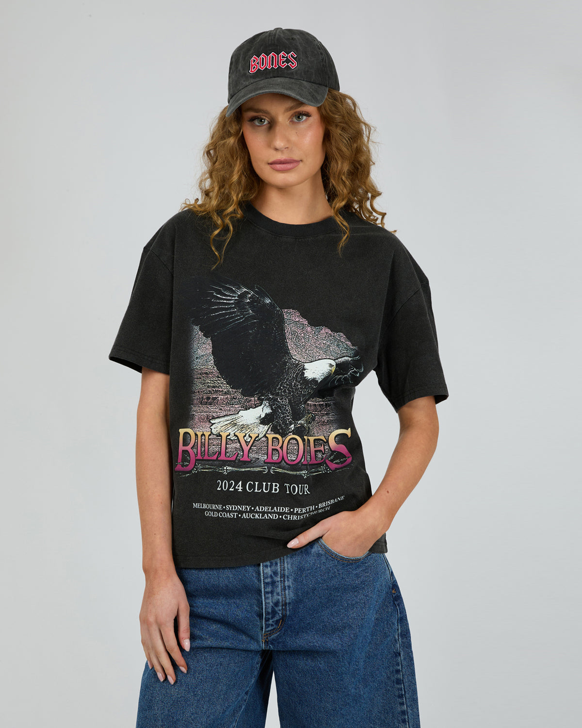 Club Tour Eagle Tee Vintage Black