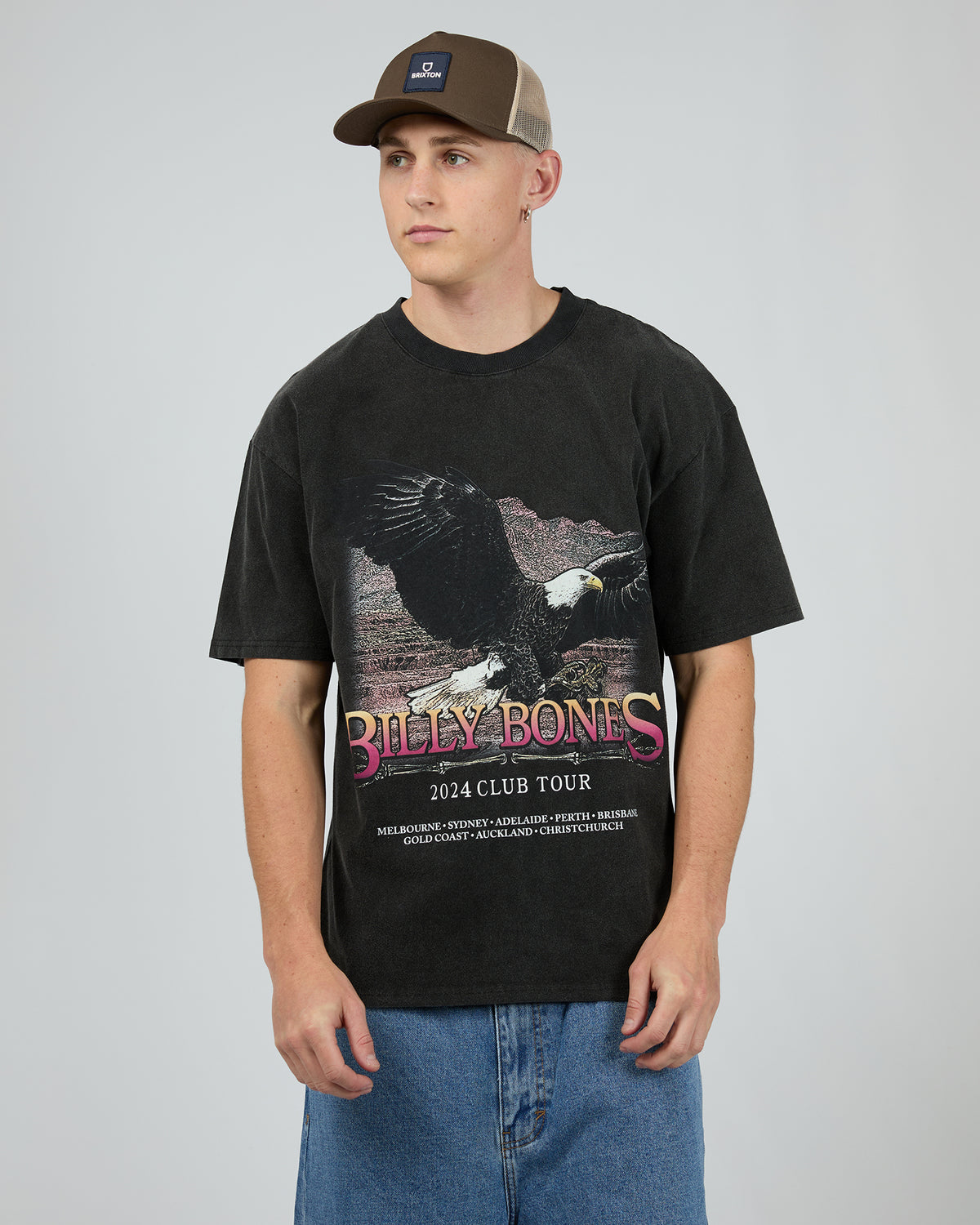 Club Tour Eagle Tee Vintage Black