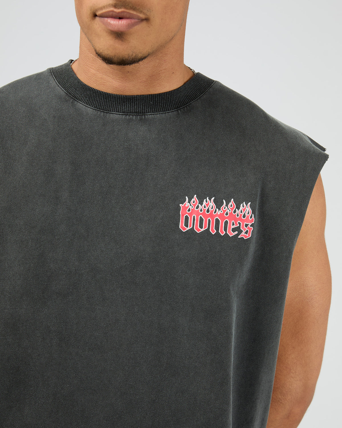 Burning Bones Muscle Tank Vintage Black
