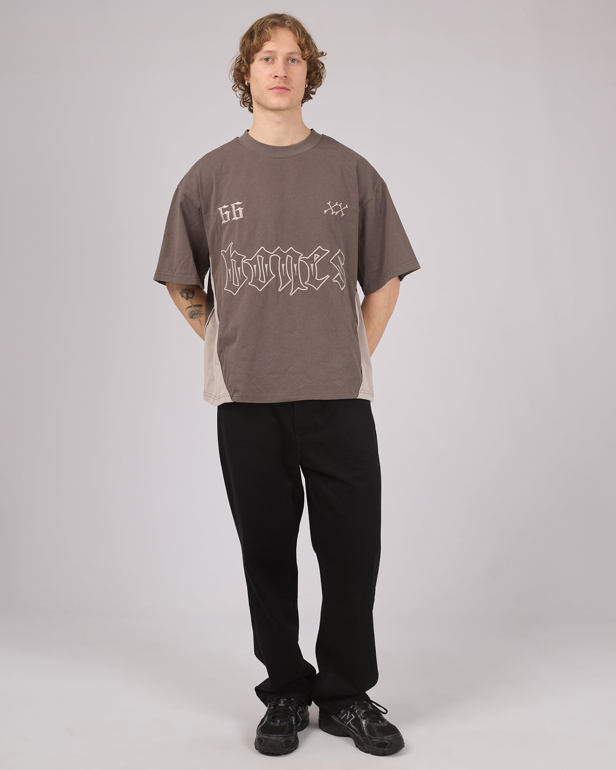 3 Piece Panel Tee Grey
