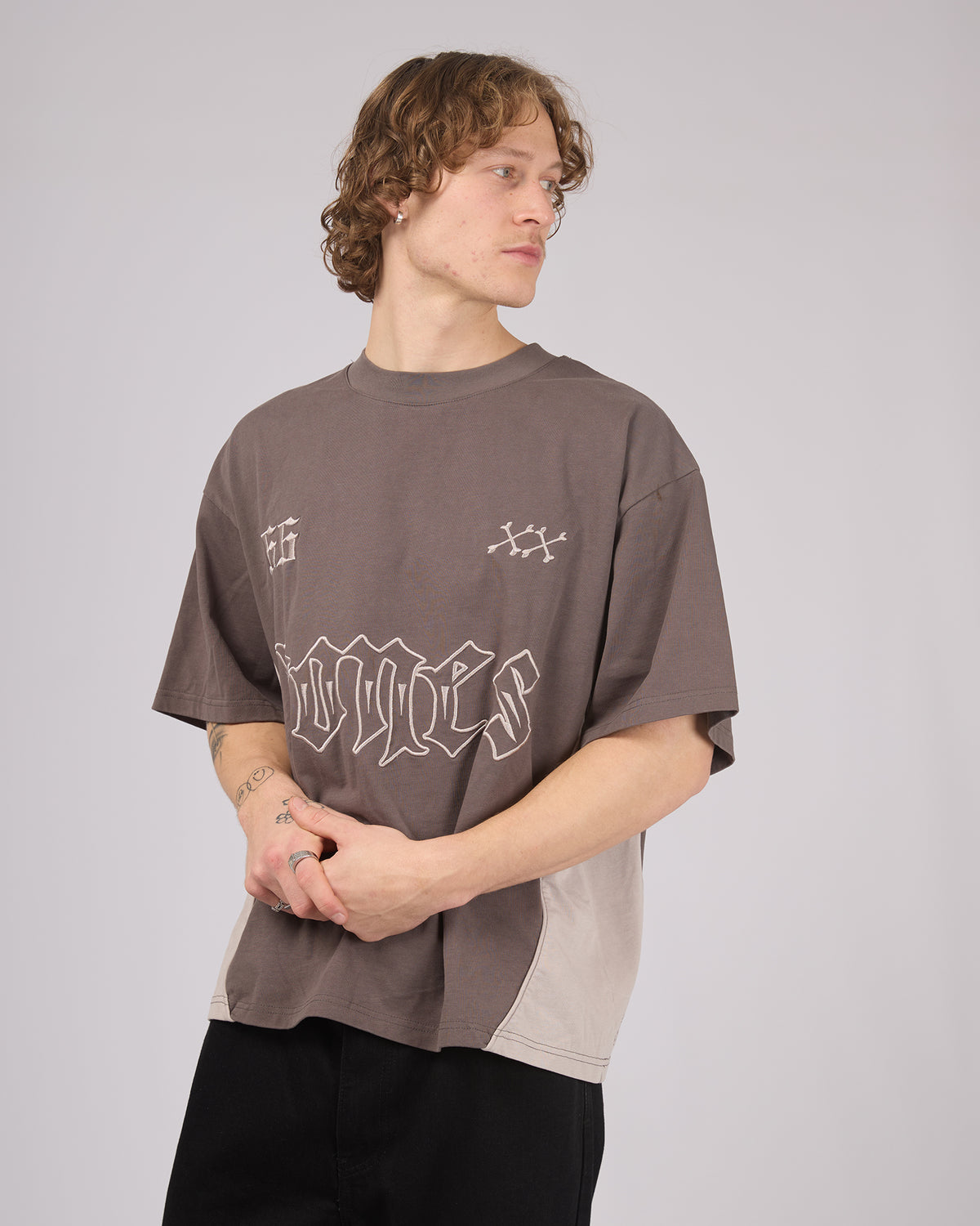 3 Piece Panel Tee Grey
