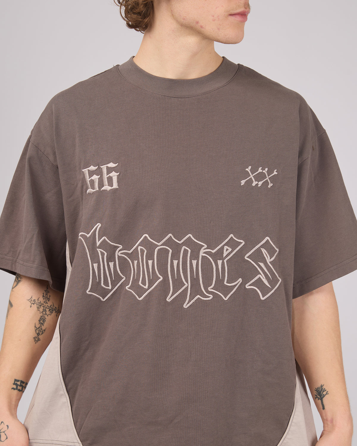 3 Piece Panel Tee Grey