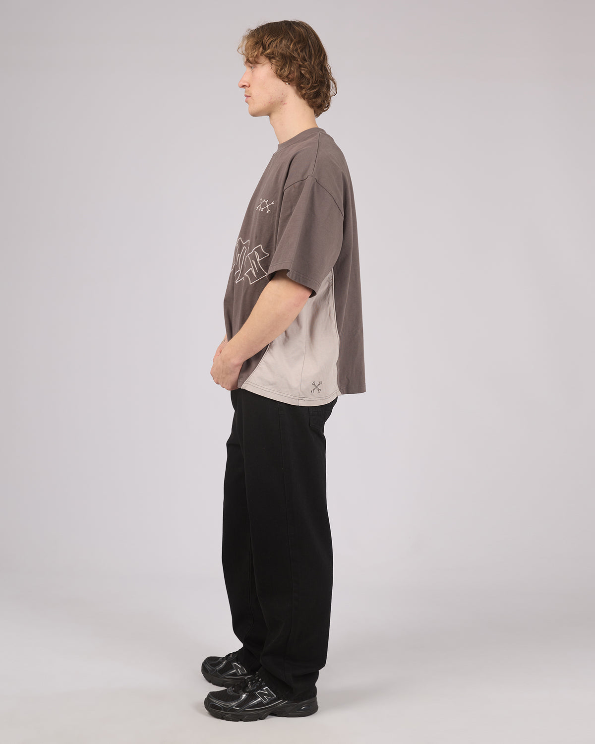 3 Piece Panel Tee Grey