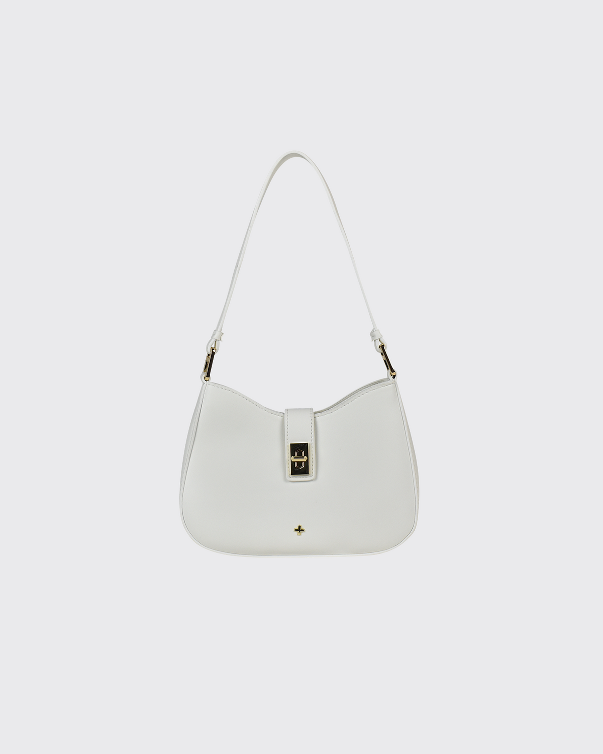 Cherie Shoulder Bag With Turnlock White