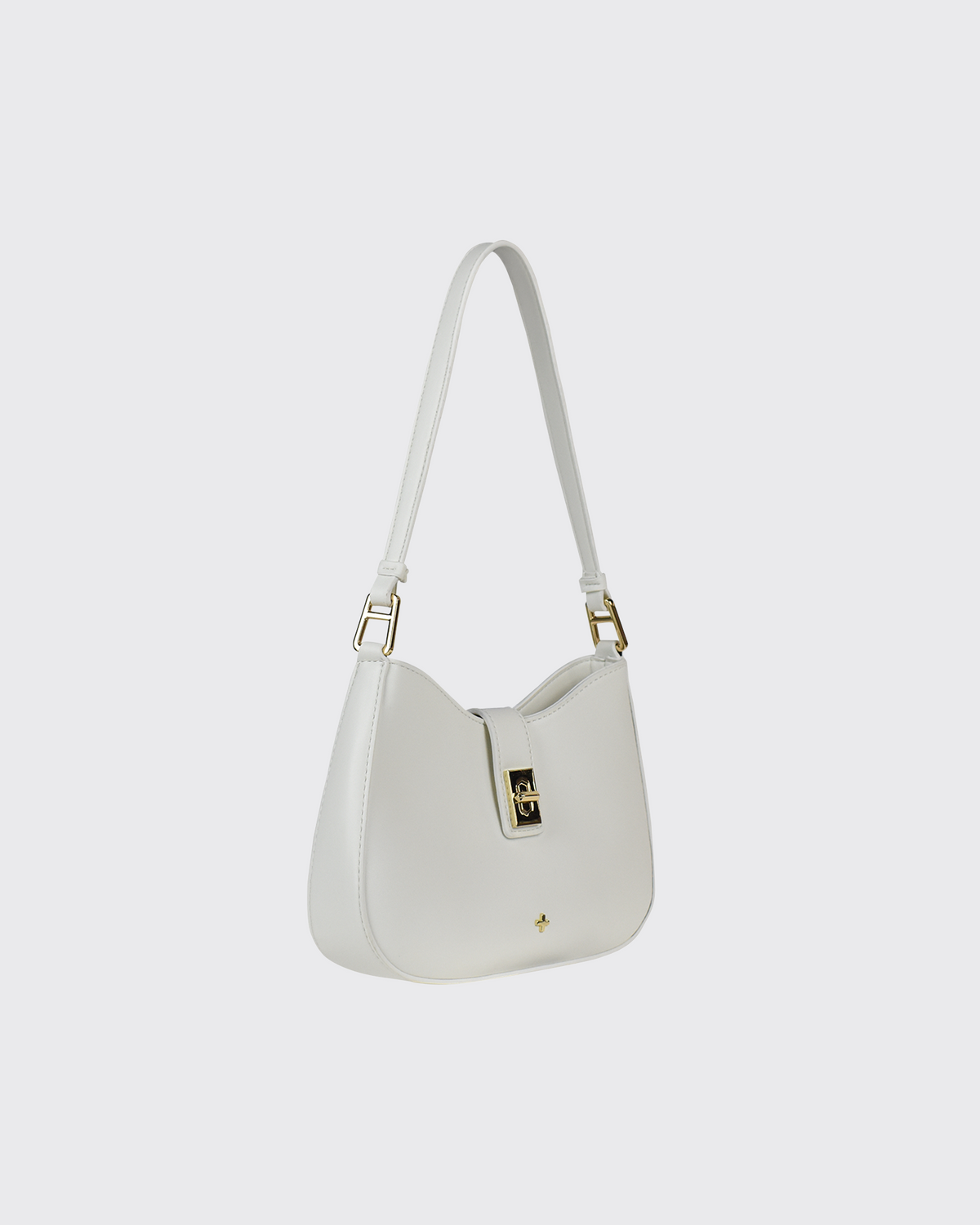 Cherie Shoulder Bag With Turnlock White