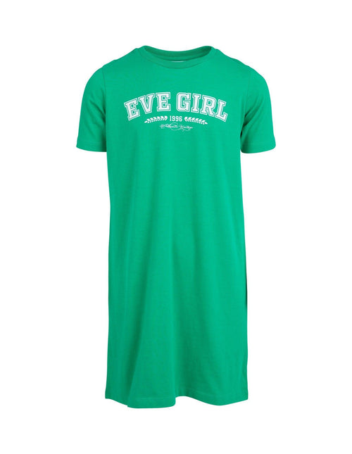 Eve Girl 3-7-Kids Academy Tee Dress Green-Edge Clothing