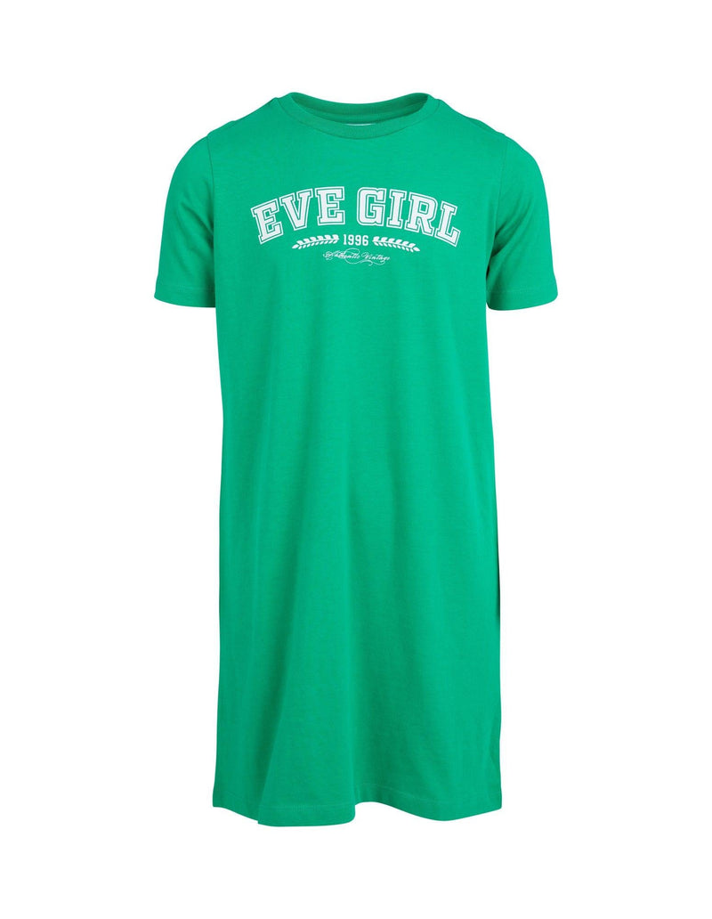 Eve Girl 3-7-Kids Academy Tee Dress Green-Edge Clothing
