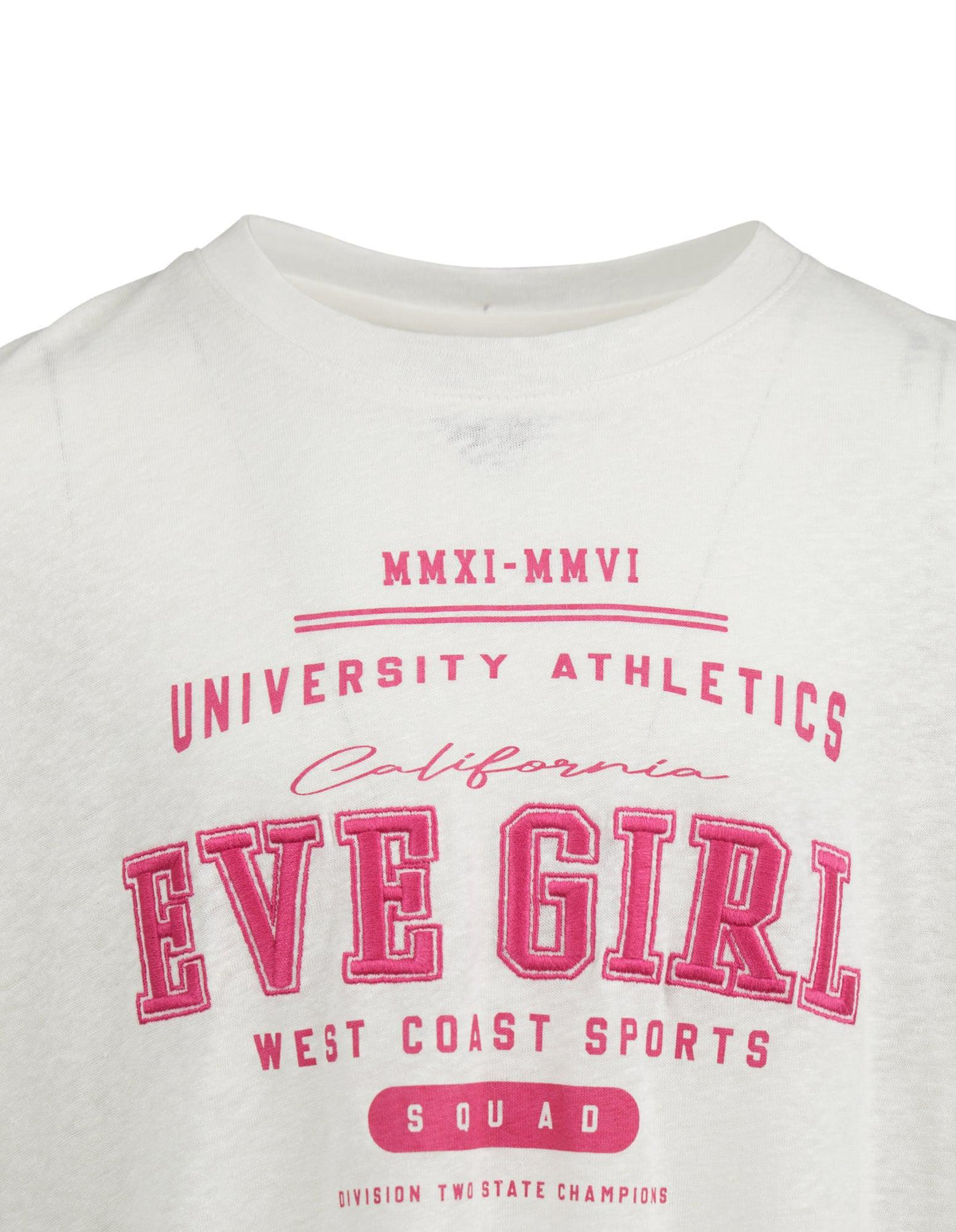 Eve Girl 8-16-Drew Sports Tee Vintage White-Edge Clothing