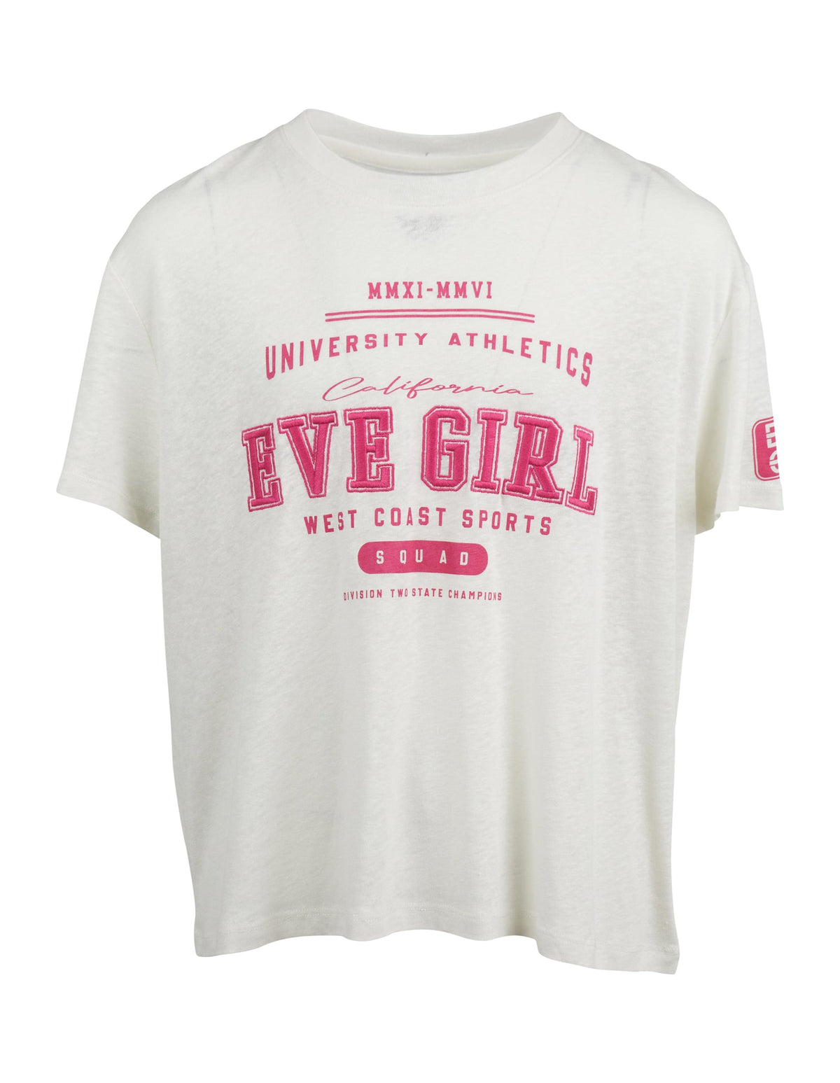 Eve Girl 8-16-Drew Sports Tee Vintage White-Edge Clothing