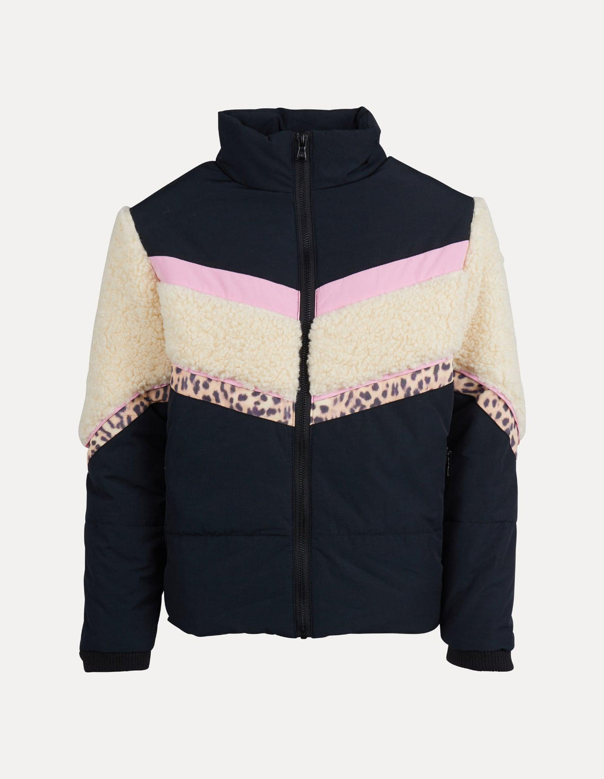Eve Girl 8-16-Leopard Panel Jacket Print-Edge Clothing