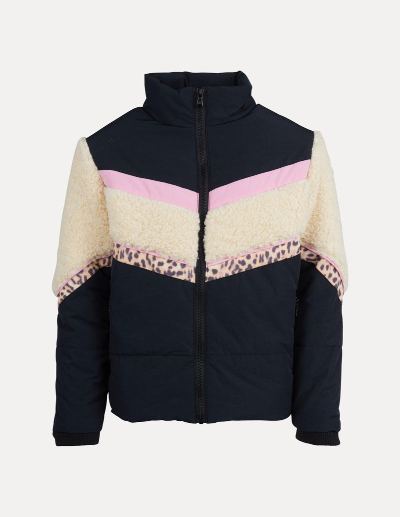 Eve Girl 8-16-Leopard Panel Jacket Print-Edge Clothing