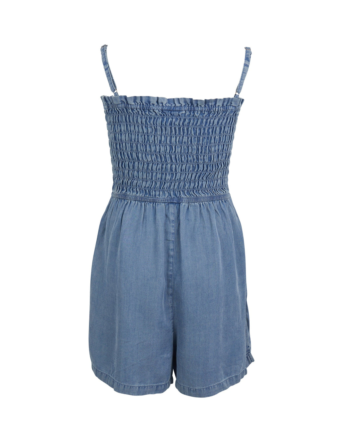 Eve Girl 8-16-Mia Playsuit Denim-Edge Clothing