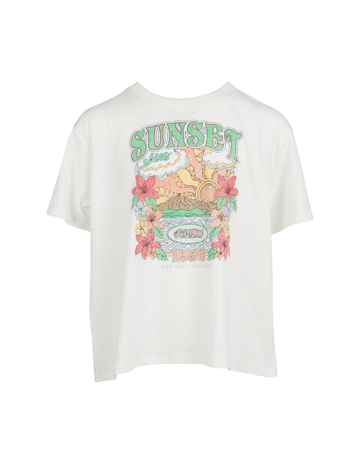 Eve Girl 8-16-Sunset Tee Vintage White-Edge Clothing