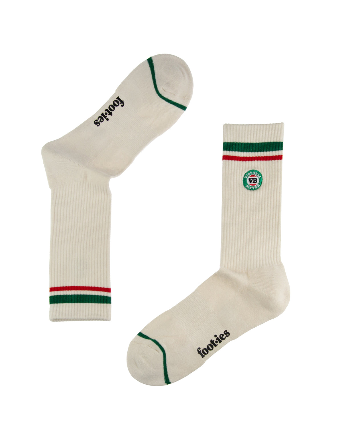 Vb Logo Sneaker Sock   2 Pack Black Cream