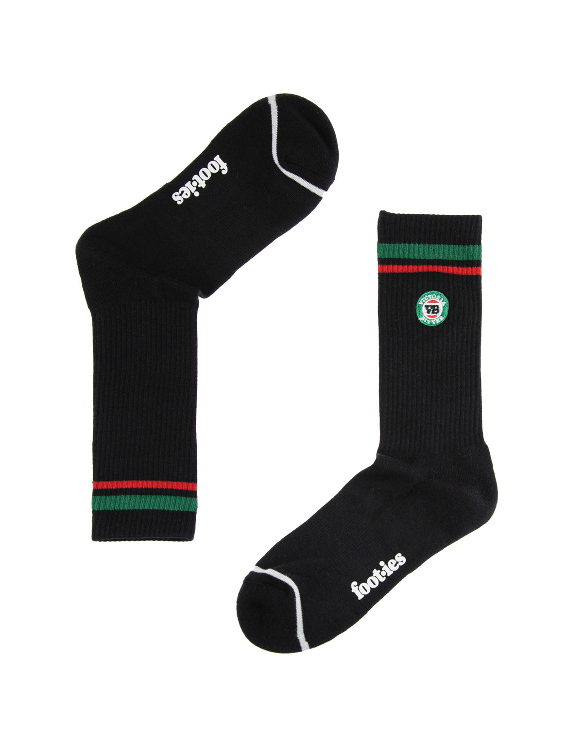 Vb Logo Sneaker Sock   2 Pack Black Cream