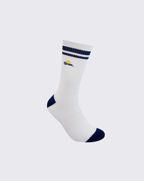 Foot-ies-Corona Micro Embroid Sneaker Sock White-Edge Clothing