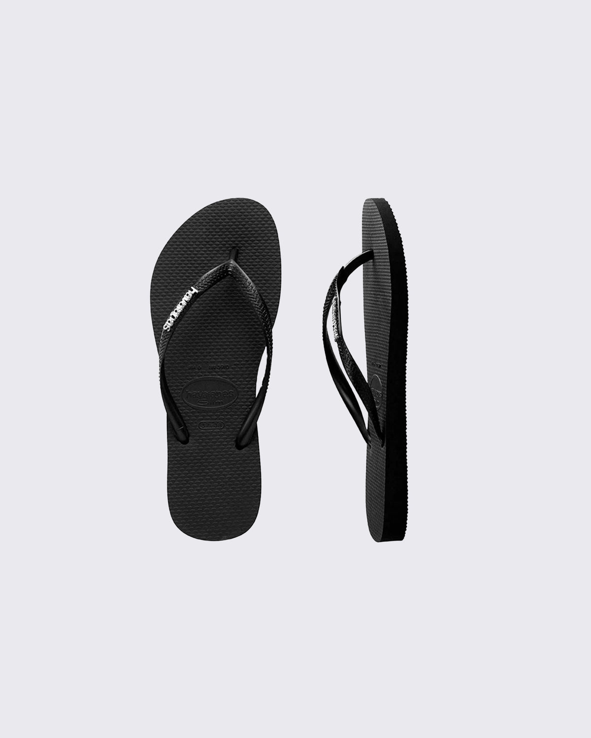 Slim Metal Logo Black Silver Female Black Silver