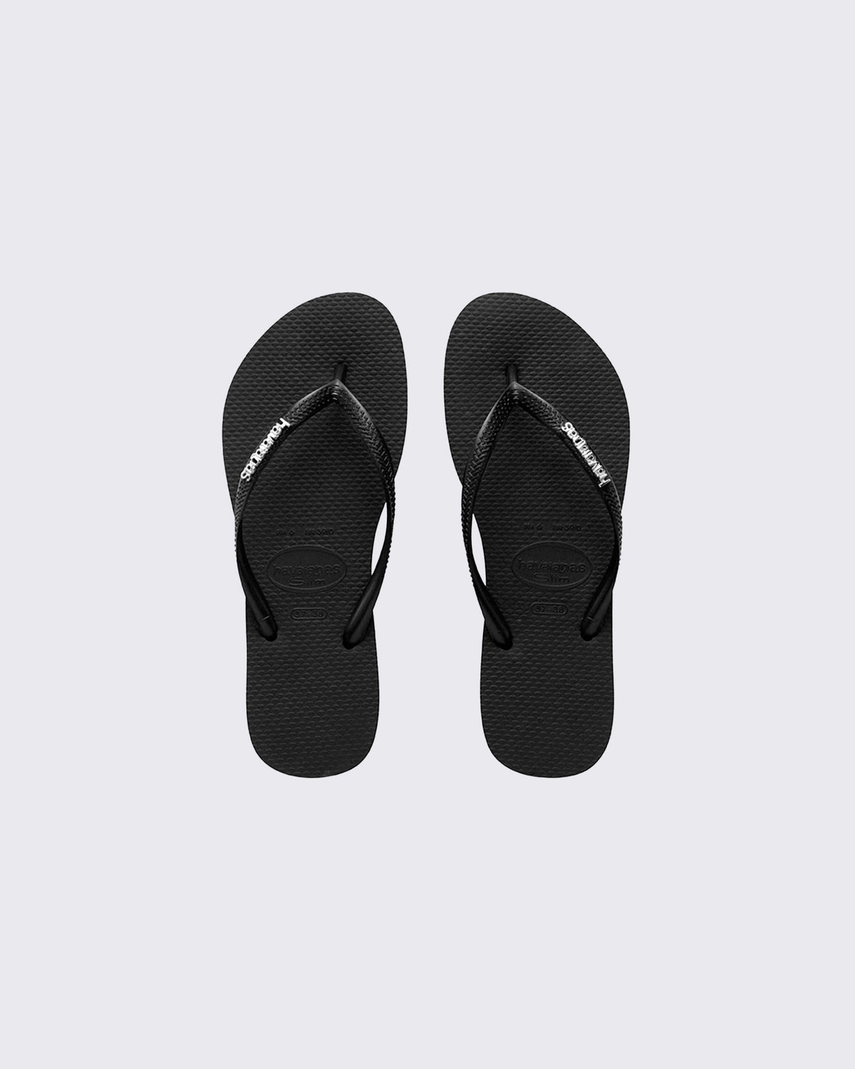 Slim Metal Logo Black Silver Female Black Silver