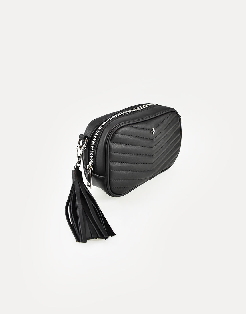Josie Crossbody Bag Black Quilt Black