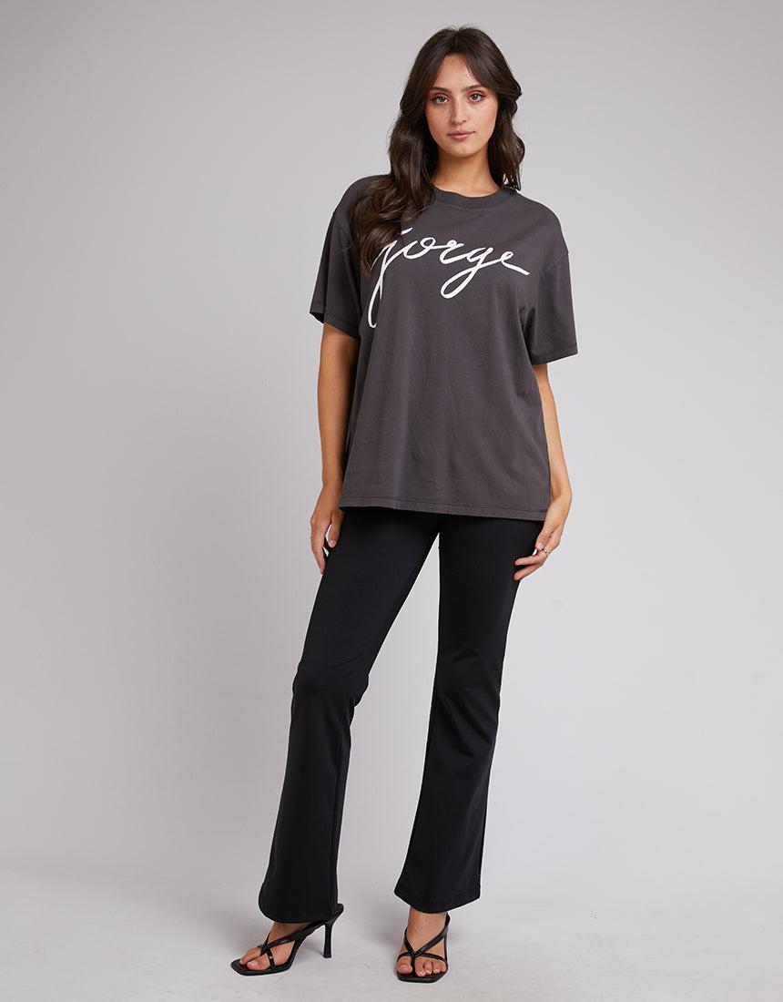 Jorge-Jorge Script Tee Washed Black-Edge Clothing