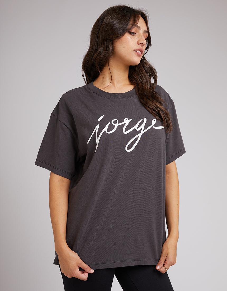 Jorge-Jorge Script Tee Washed Black-Edge Clothing