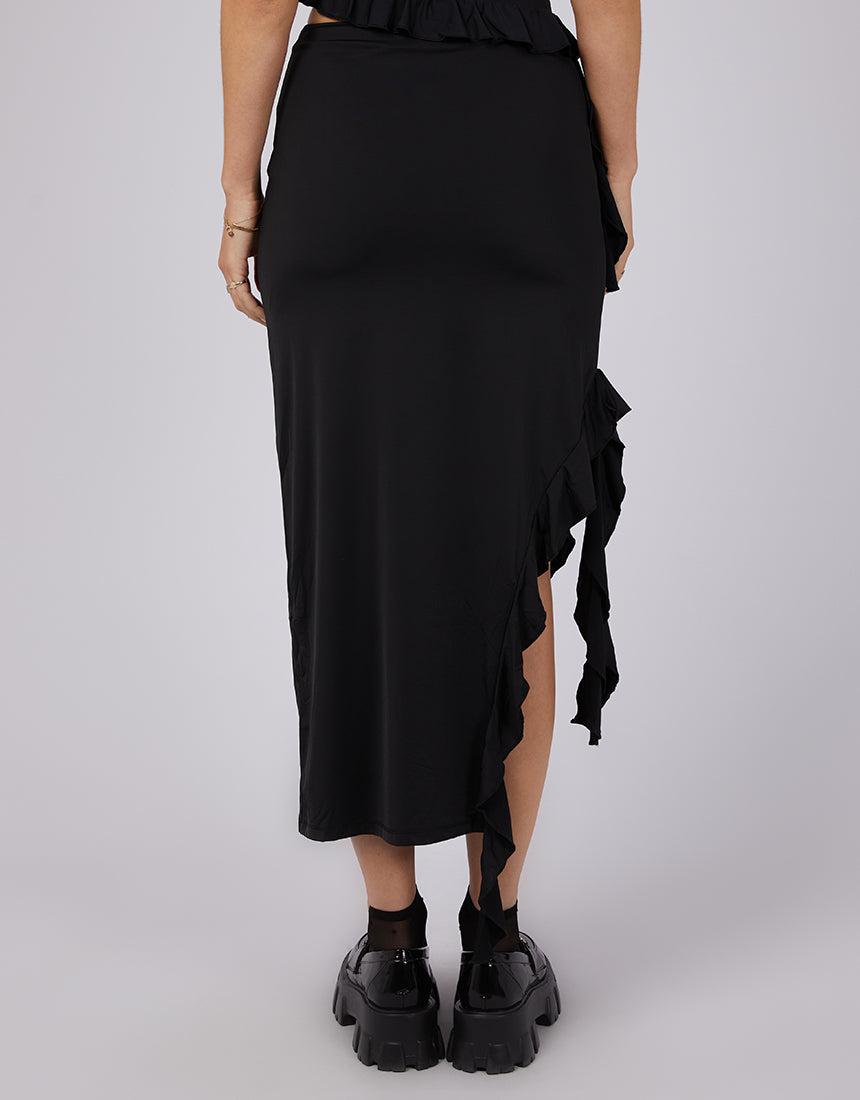 Jorge-Leisha Midi Skirt Black-Edge Clothing
