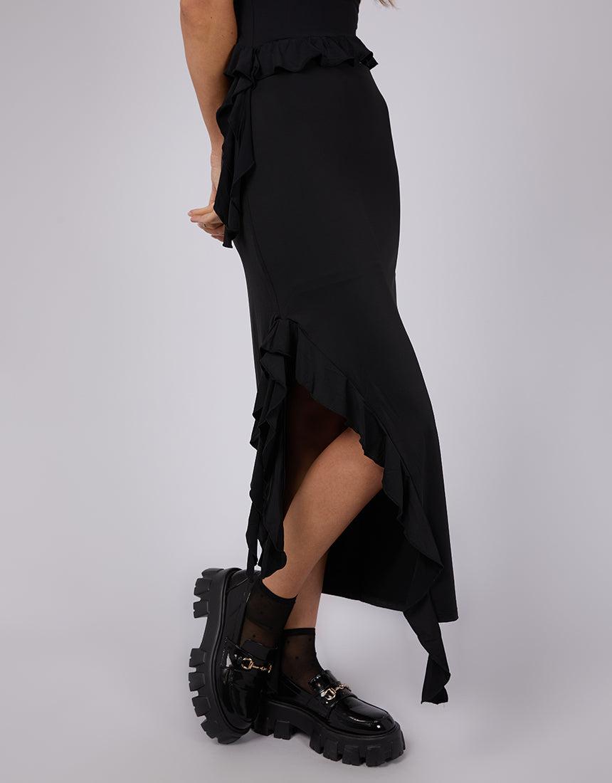 Jorge-Leisha Midi Skirt Black-Edge Clothing