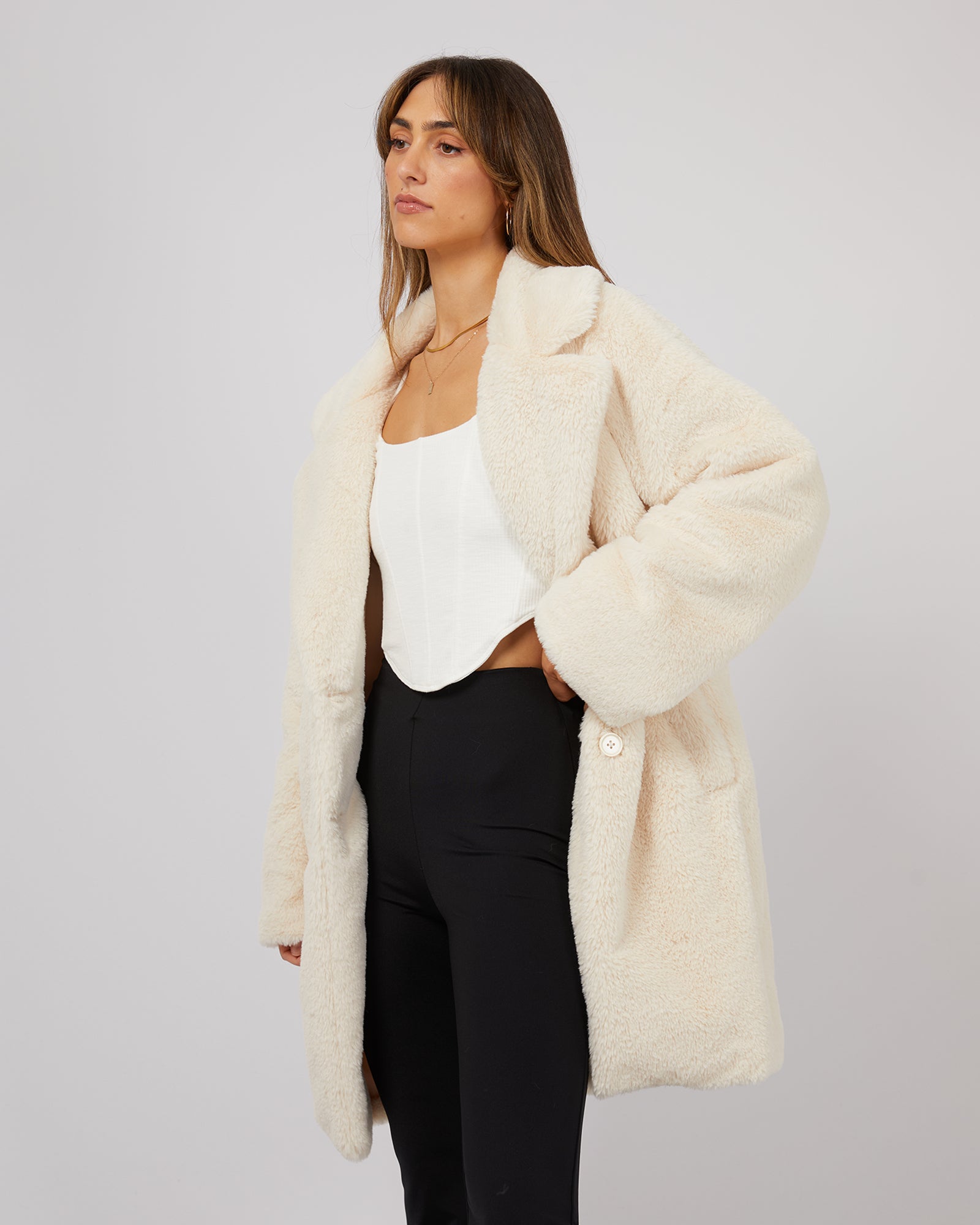 Molly Fur Coat Natural Edge Clothing