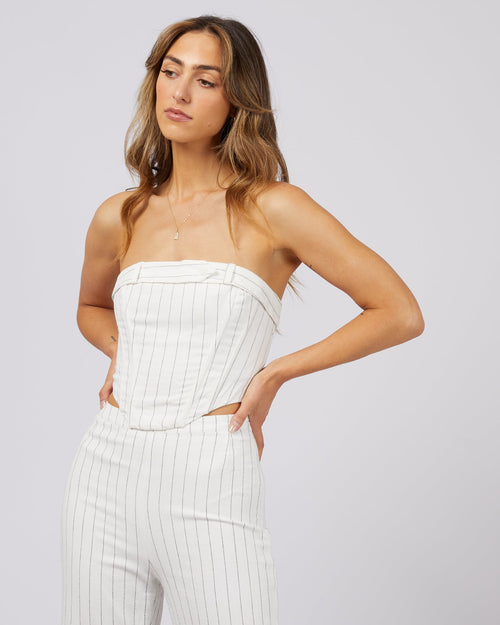 Jorge-Oscar Corset Top White-Edge Clothing