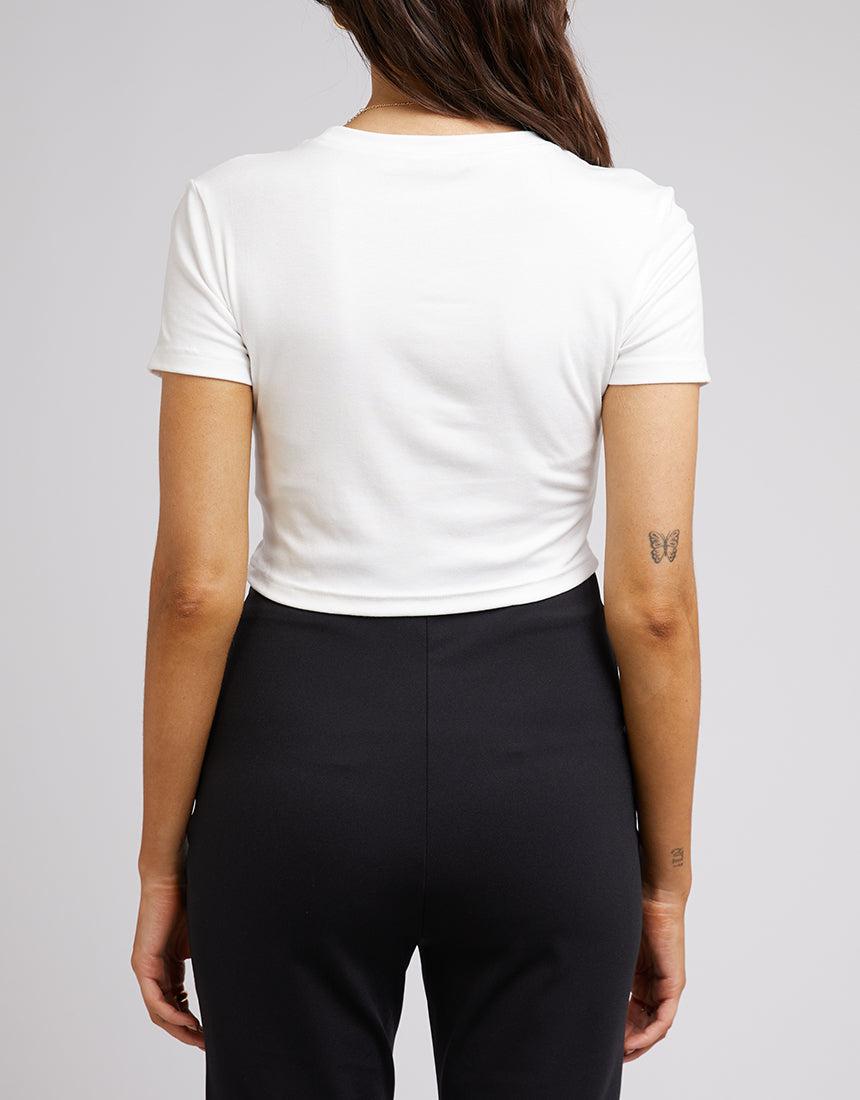Jorge-Paradise Baby Tee White-Edge Clothing