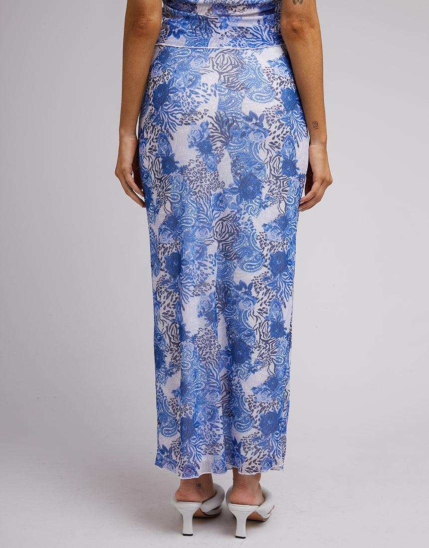 Jorge-Sapphire Maxi Skirt Print-Edge Clothing