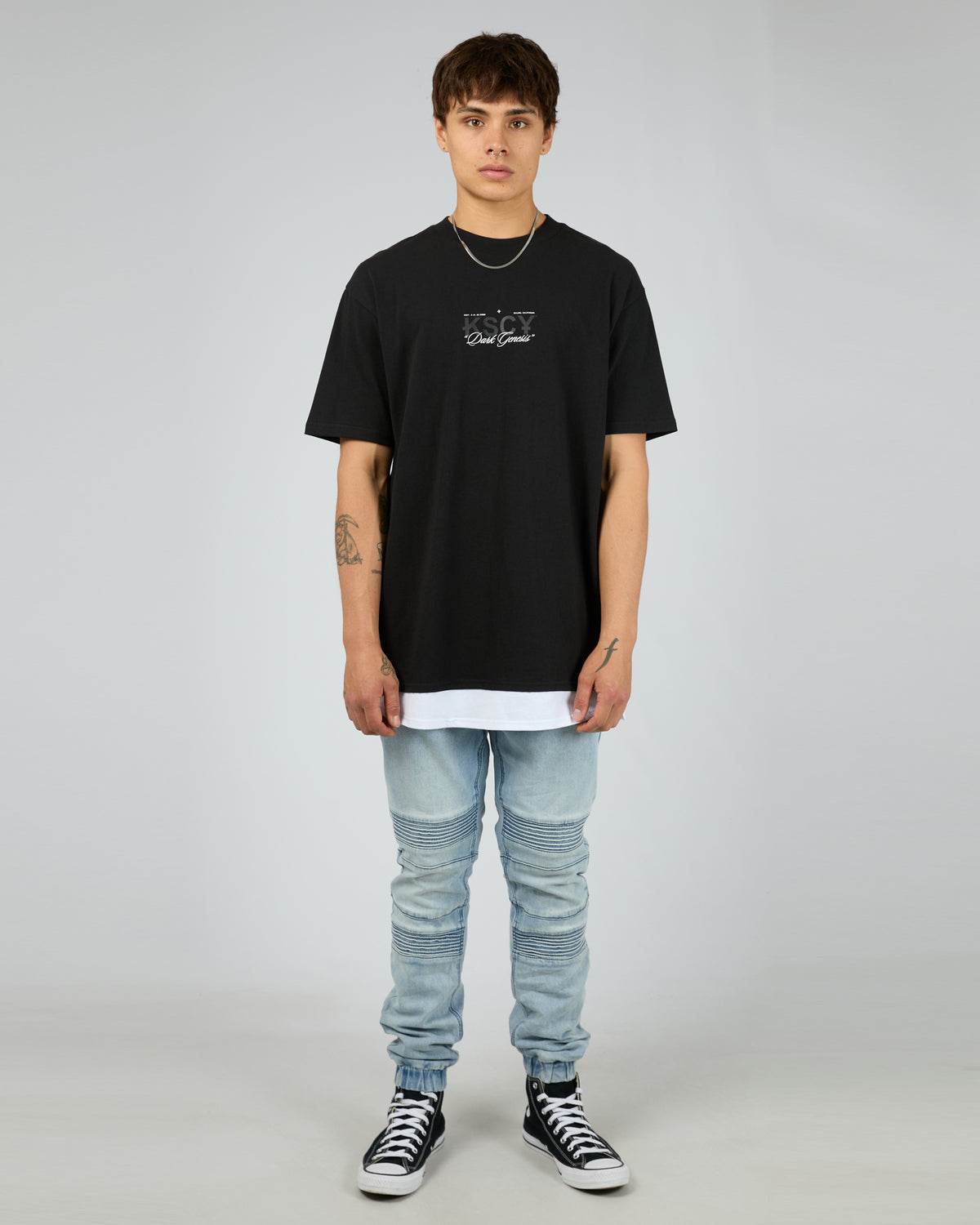 Celtic Box Fit Layer Tee Black