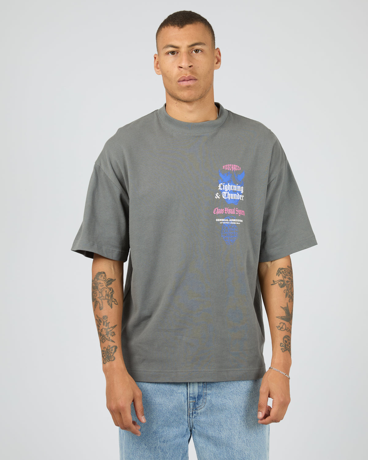 Thunder Street Tee Charcoal