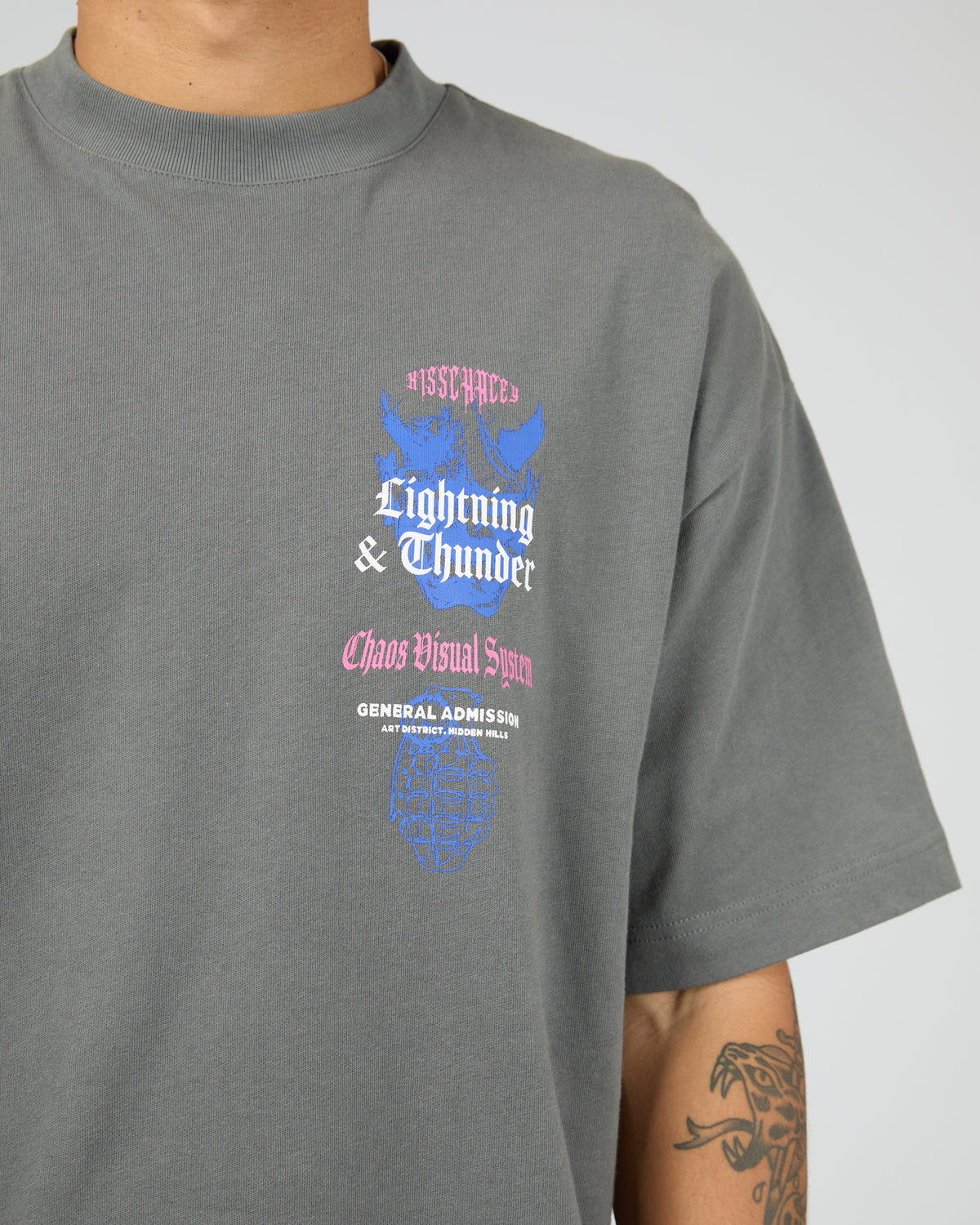 Thunder Street Tee Charcoal