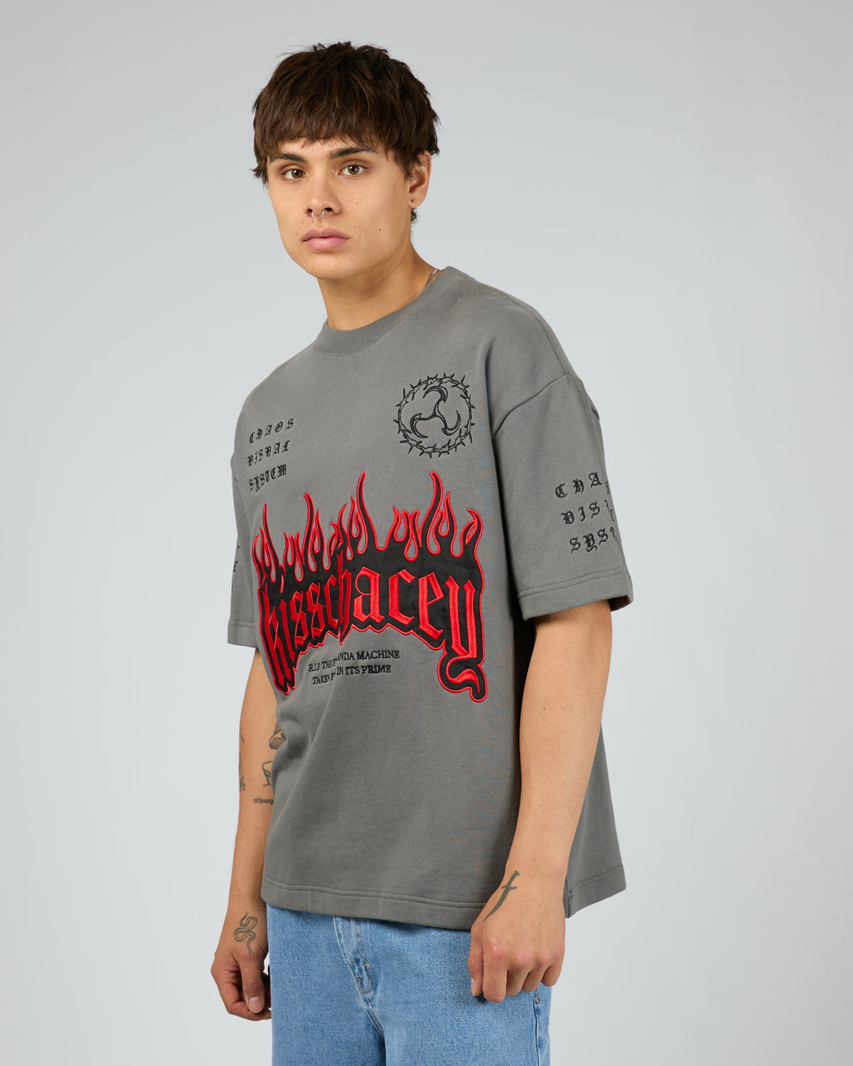 Repair Loopback Street Tee Charcoal
