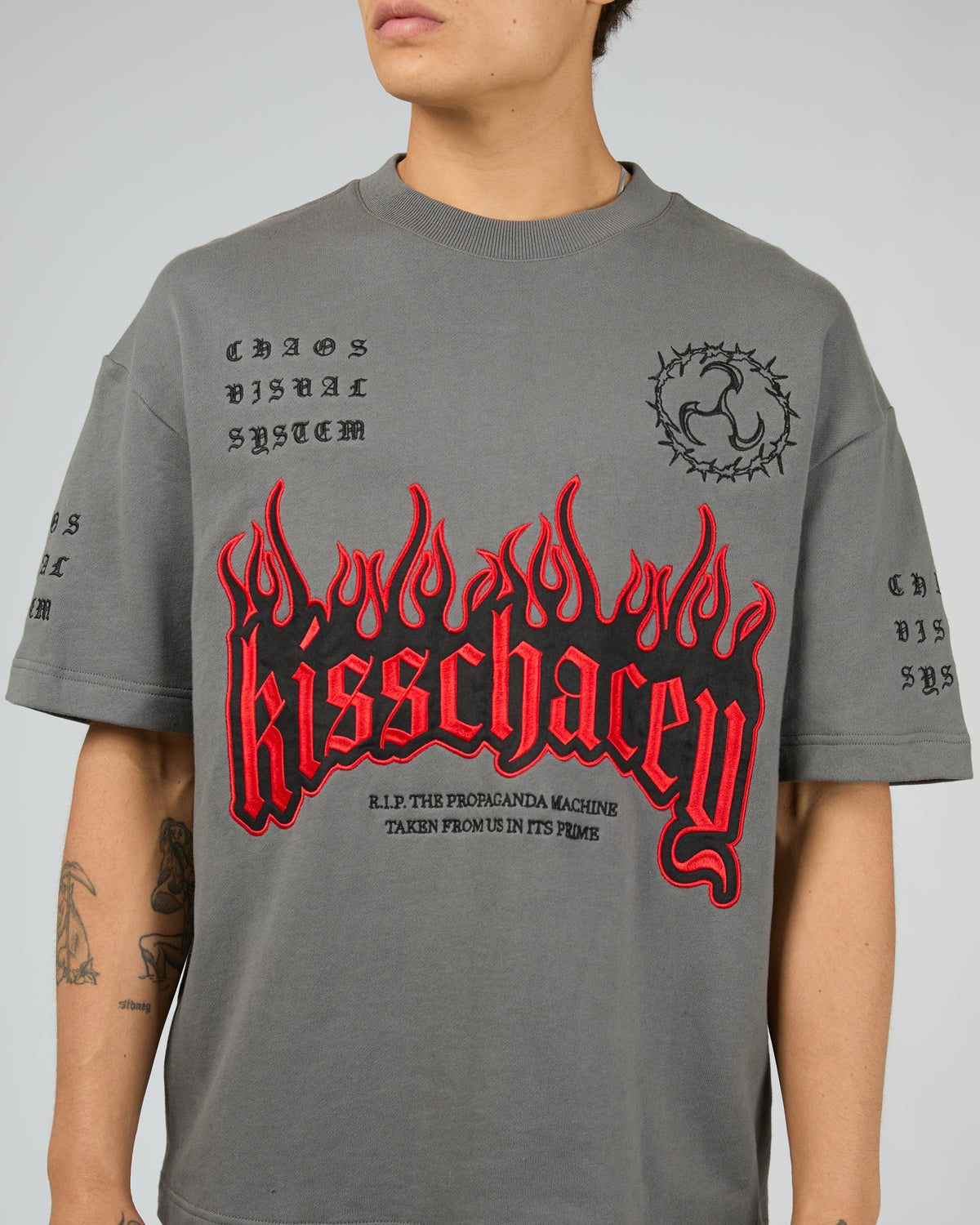 Repair Loopback Street Tee Charcoal