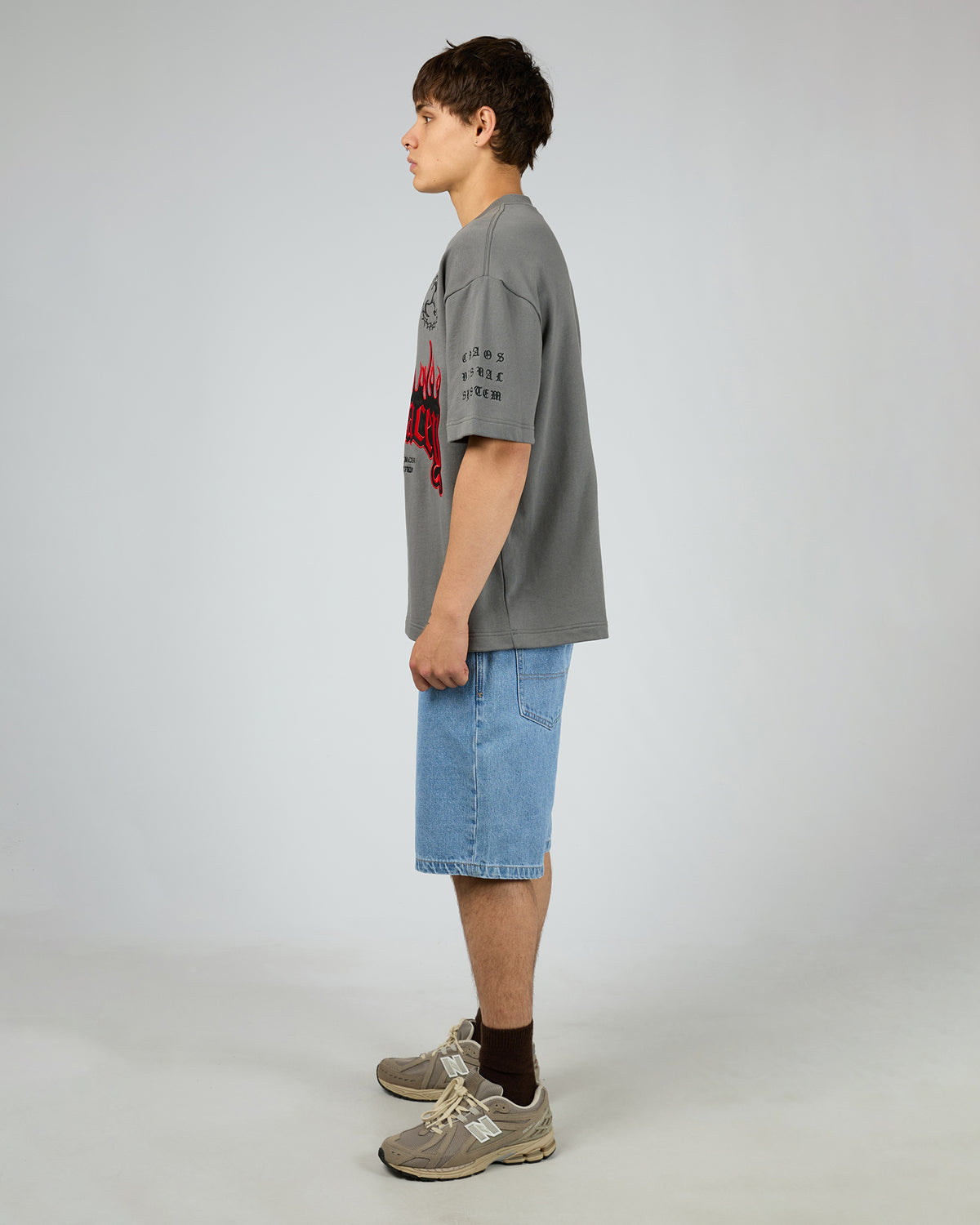 Repair Loopback Street Tee Charcoal