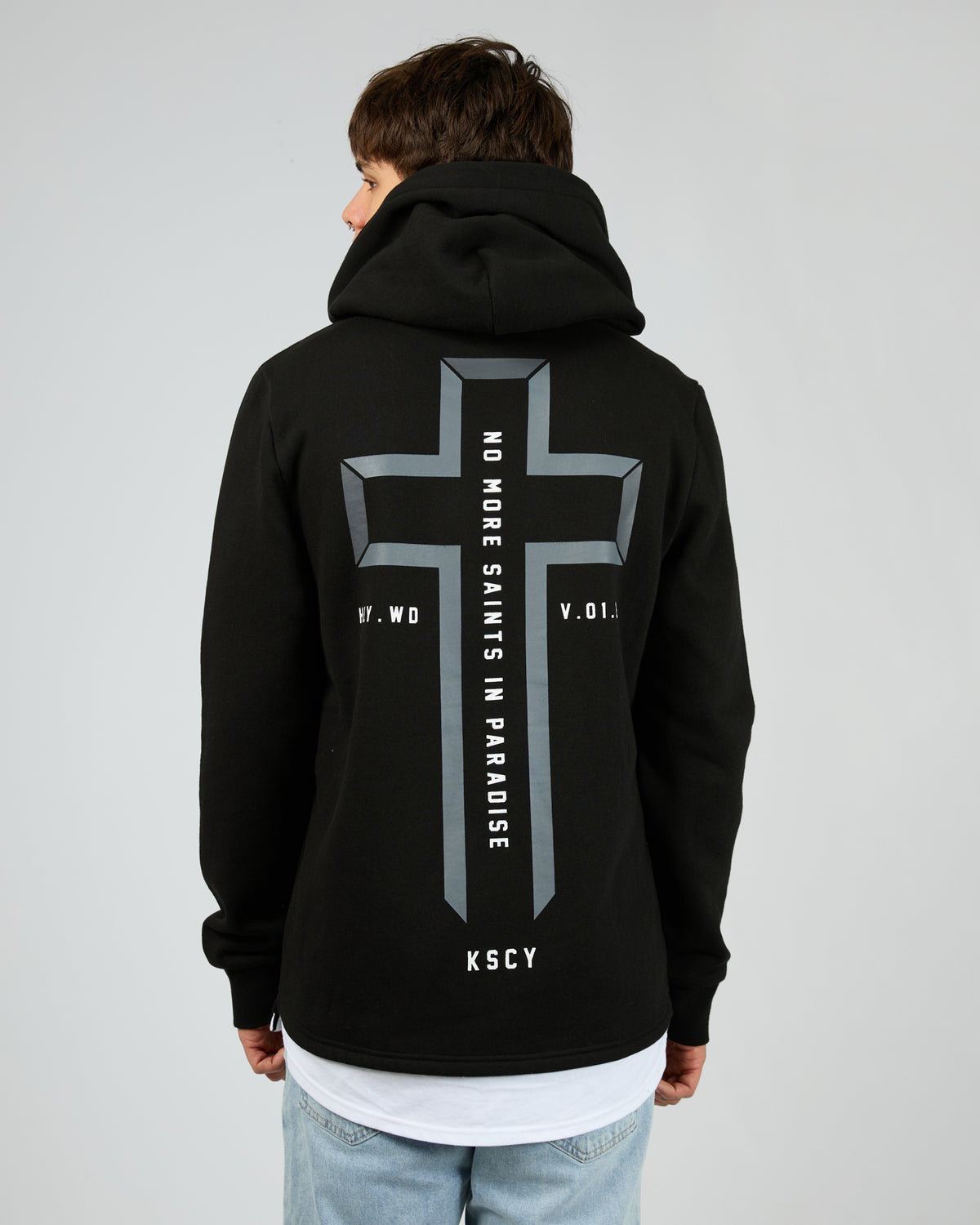 Beneath Layered Hoodie Black