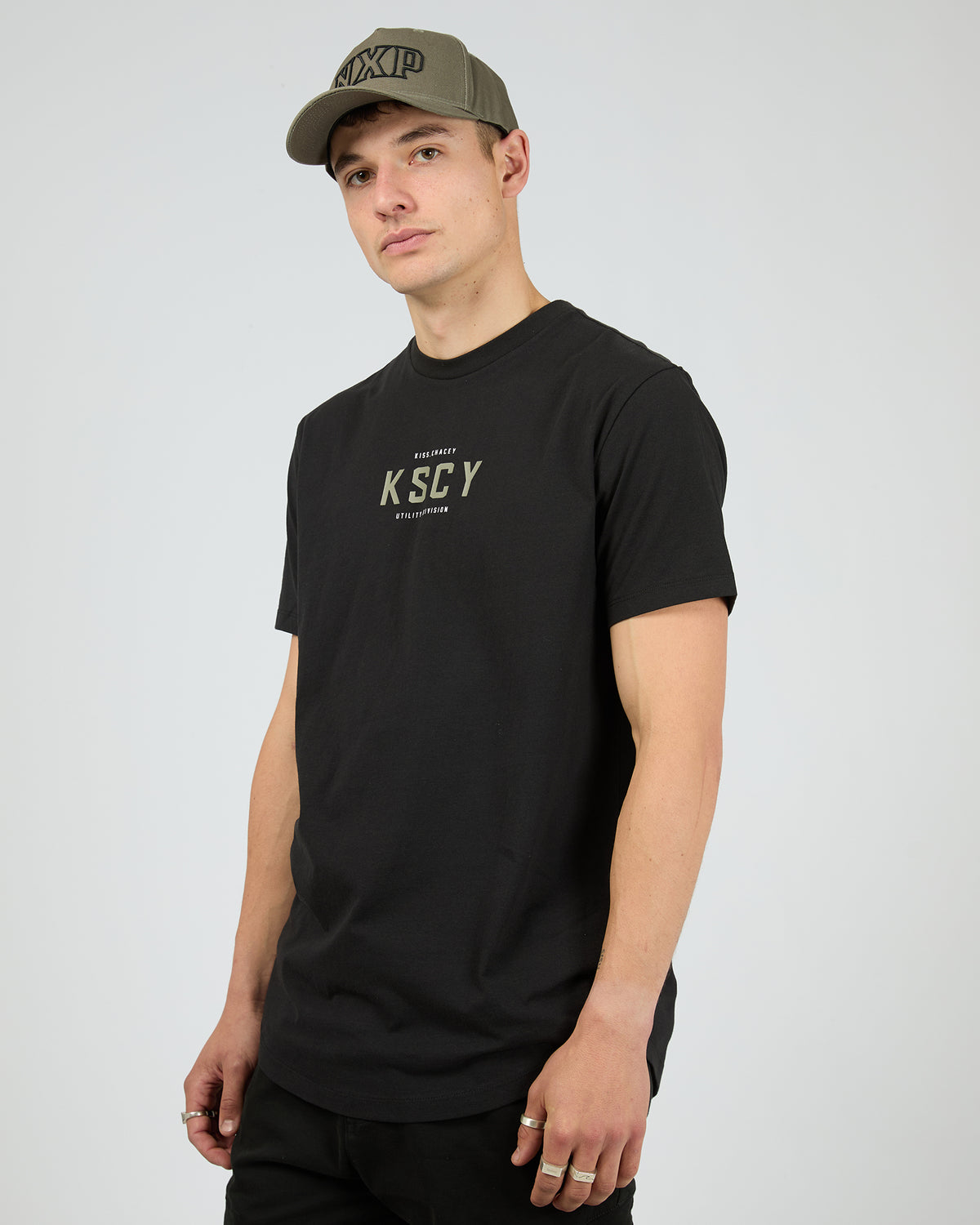 Division Dual Curved Tee Black