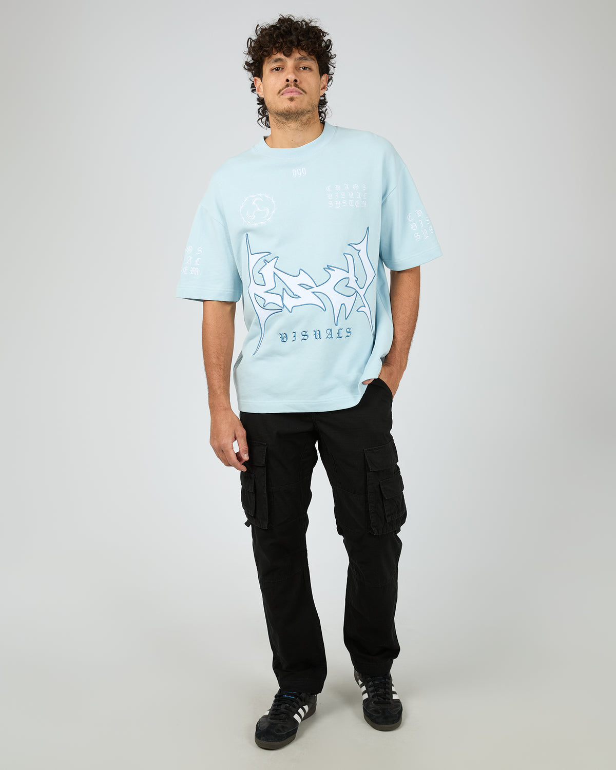 Obsidian Loopback Street Tee Baby Blue