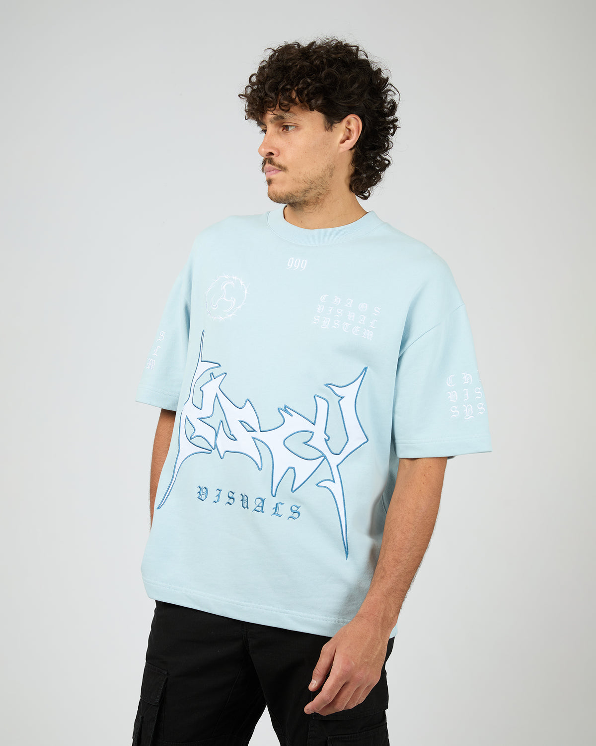 Obsidian Loopback Street Tee Baby Blue