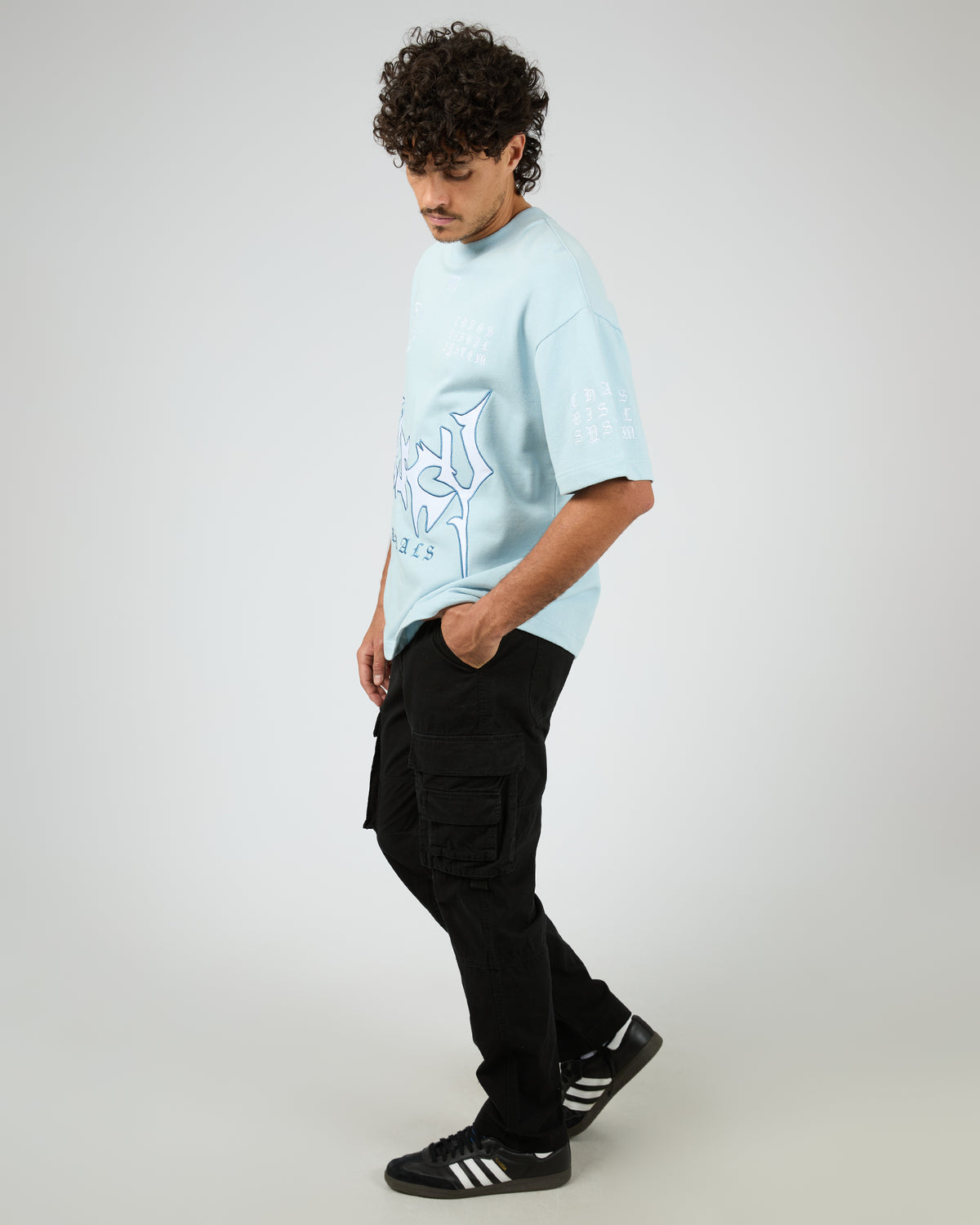 Obsidian Loopback Street Tee Baby Blue