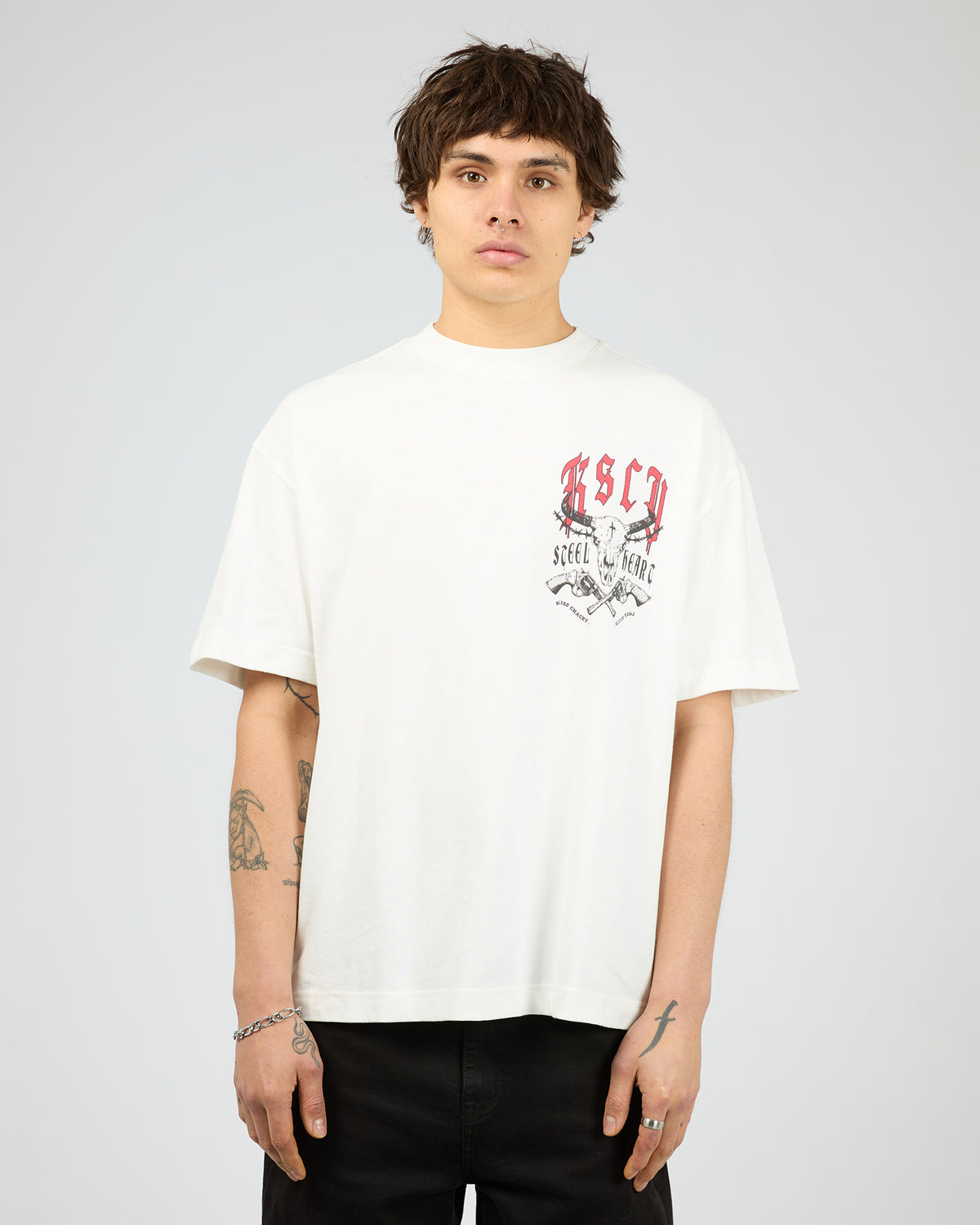 Steel Heart Street Tee White